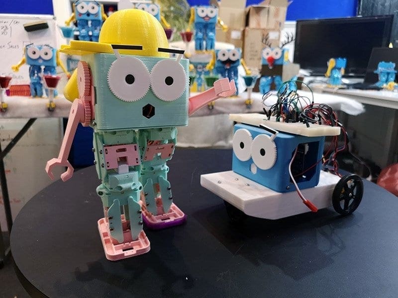 Some example 3D Printed Marty the Robots