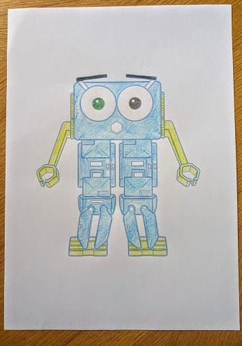 Coloured in Marty the robot