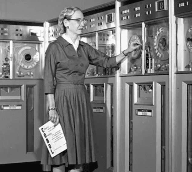 A picture of Grace Hopper working