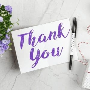 Thank you card